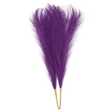 2pcs Faux Pampas Grass 17 Inch 10 Stem Artificial Grass for Decor, Dark Purple Pampas Grass