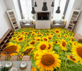 3D Sunflower Flower 3549 Floor WallPaper Murals Wall Print Decal AU Zoe Sunflower