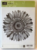 Stampin Up SUNFLOWER clear mount stamp Flower background Sunflower