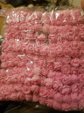 200 Pink Artificial Flowers 3.5cm Foam Rose Heads Wedding Party Decor A1 Bouquet