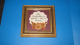 Vintage Pressed Dried Flowers Wooden Framed Art made by PatSmith  1980 6Óx6Ó Dried Flower