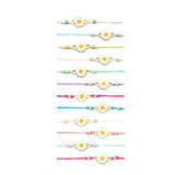 12Pcs Sunflower Strand Bracelets Set Braided Daisy Flower Bracelet Turtle Shell Sunflower