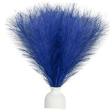 Silk Pampas Grass Bouquet 20 Stems 17.7in Fluffy Artificial Pampas Royal Blue Pampas Grass