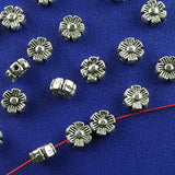 40pcs 6MM Tibetan Silver Sunflower Spacer Beads H2801 Sunflower