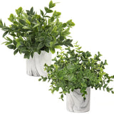 Faux Plants Indoor Artificial Mini Potted Plants Plastic Green Plant Small Fa... Green Plant