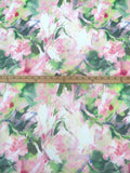 Pink  Flower Chiffon Apparel Fabric Bouquet Floral Painterly Sold by the Yard Flowering Plants