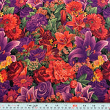 Ella by Sentimental Studios for Moda Red Purple Florals Cotton by the HALF YARD Flowering Plants