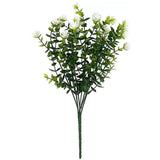 Artificial Flowers UV Resistant Plastic Fake Plants In/Outdoor Home Garden Decor Green Plant