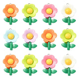 30Pcs Sunflower Charms Flower Flatback Pendant for DIY Necklace Earring Keychain Sunflower