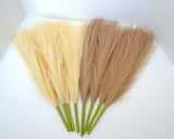 Faux Pampas Grass 17.25" HolaFlors Handmade - 8 Pieces 4 Cream 4 Beige NEW Pampas Grass