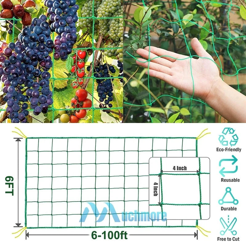 Heavy-Duty Growing Net Garden Trellis Netting for Vine Plants Fruits Flowers Veg Garden Plants