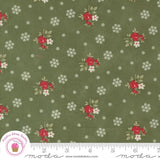 Moda A CHRISTMAS CAROL 44355 15 Green Floral 3 SISTERS Quilt Fabric Flowering Plants