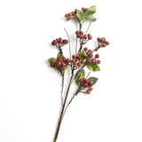 Green and Burgundy Artificial Hypericum Berry 24" Floral Spray Green Plant