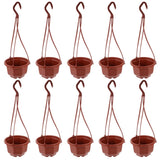 10 Sets Plastic Hanging Planters with Hooks Flower Pots for Garden Balcony Garden Plants