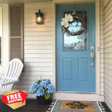 JINWOE 4PCS Light Blue Hydrangea Silk Flowers, 21" Real Touch Hydrangea