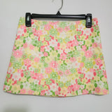 Lily Pulitzer Neon Vibrant Floral Mini Skirt Summer Spring Vacation Size 0 Lily