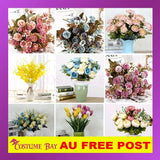 2pcs Bouquet Artificial Flowers Rose Tulip Camellia Orchid Peony Lilac Party AU Peony