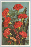 Postcard Red Carnations Flowers by Alfred Mainzer Botany Floral Carnation