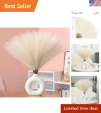 Artificial Pampas Grass Decor 17.7 Inch 30pcs Fluffy Vase Fillers Boho Home Pampas Grass