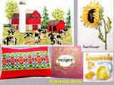 Dairy Herd Farm Flower Garden Recipes Lemonade Sunflower CROSS STITCH PATTERNS Sunflower