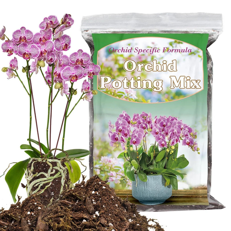 Orchid Potting Mix for Repotting 1 Quart, Mixture of Moss Pine Bark 1 Quart Orchids