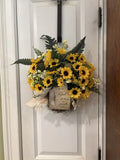 New Handmade 18Ó Floral Arrangement With Sunflowers SKU Z4 And Bible Verse Sunflower