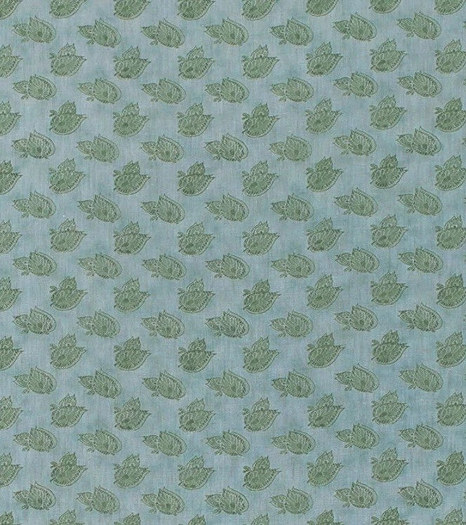 SOANE BRITAIN FABRIC 'BURDUR LEAF  - MIRAGE' 3 METRES (300cm) - LINEN Flowering Plants