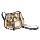 Handcrafted Leather Sunflowers Braided Floral Bag, Small Sunflower