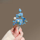 Ladies' Cloisonn ƒ Peony Flower Brooch Enamel Color Hanfu Qipao Accessories Peony