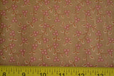 By 1/2 Yd, Tan & Rust Floral Vine on Brown Quilt Cotton, Andover/Jo Morton, B194 Flowering Plants