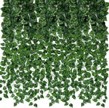 24 Pack 168ft Artificial Ivy Greenery Garland Fake Vines Hanging Plants Backdrop Green Plant