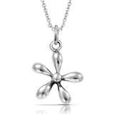 Chic Spring Daisy Nature Lover Flower Season .925 Sterling Silver Necklace Daisies