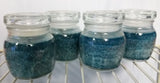 Scented Candles Jars 4-Pack Hydrangea Blossoms Blue Small Hydrangea