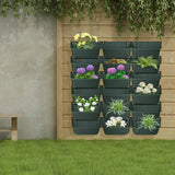 Vertical Wall Planter 18-planter Hanging Planter Dark Green Garden Planters Garden Plants