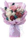 Forever Flower Bouquet Flowers for Delivery Prime Preserved Roses with Bear G... Hydrangea