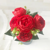 30cm Pink Silk Peony Artificial Flowers Bouquet Home Wedding Decor Peony