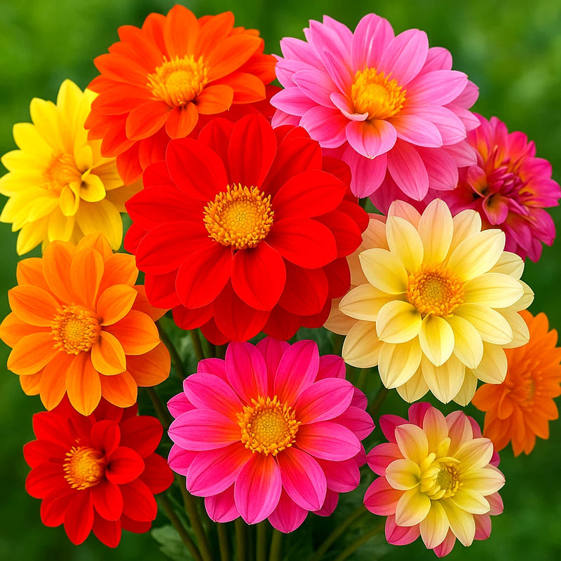 DAHLIA 25+ SEEDS RARE DWARF SUMMER MIX HUGE FLOWERS CONTAINERS FREE SHIPPING! Garden Plants
