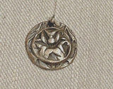 Handmade Oxidized Silver ( From Art Clay Silver) Flowering Lily Pendant 1" Lily