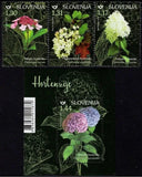 Slovenia 2019 _ Flowers - Hydrangeas - Set & Block _ MNH New (**) Hydrangea