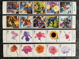 (2019 2023) 1st class UK GB Stamps MNH Marvel Spider-Man Flowers Iris Lily Tulip Lily
