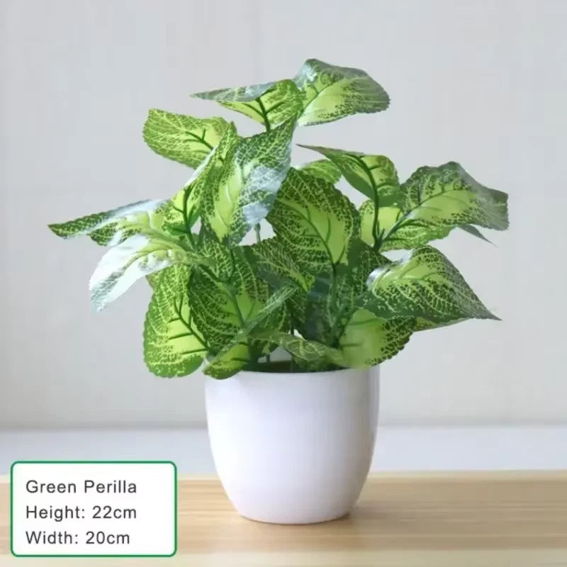 Lifelike Artificial Bonsai Plant - Potted Fake Plant for Home Office Living Roo Green Plant