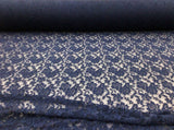 Embroidered Stretch Lace Apparel Fabric Sheer Floral Steel Blue Floral XX514 Flowering Plants