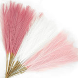 30pcs Pink Faux Pampas Grass, 21.6in Fluffy Artificial Colored Pompas Grass S... Pampas Grass