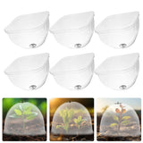 6Pcs Garden Dome Plant Cover Frost Guard Freeze Protection Clear Plants Dome Garden Plants