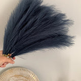 5pcs Faux Pampas Grass Artificial Pompous smoky blue bohemian party home Pampas Grass
