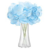 10pcs Artificial Hydrangea Flowers 16" Silk Faux Hydrangea Flower, Light Blue Hydrangea