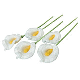 5 pcs Crochet Calla Lily Artificial Flowers, Handmade Wedding Bouquet, Creati... Bouquet