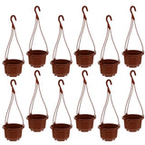 12 Sets Hanging Plastic Flower Pots for Patio Balcony Garden Garden Plants