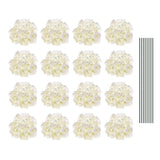 Artificial Flowers DIY Silk Fake Hydrangea Flowers with Stems 6" White 30 Set Hydrangea