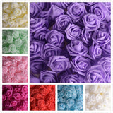 50,100 pcs Foam Rose Head Artificial Flower for Wedding Bouquet Decor B079 Bouquet